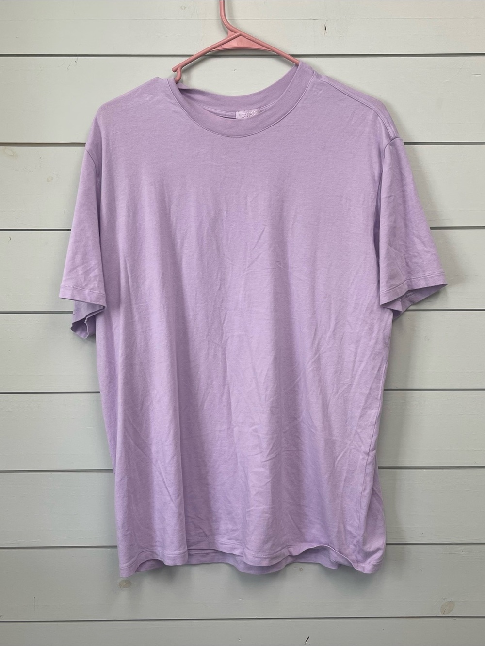 Skims boyfriend short sleeve shirt purple women's size medium